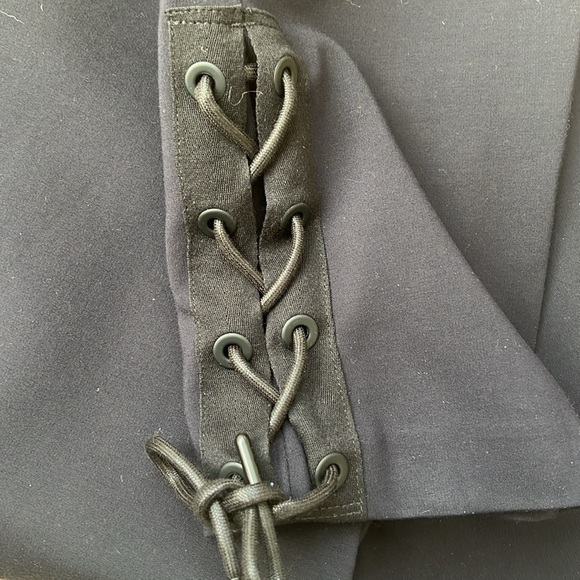 Rag & Bone Simone Fitted Navy Ankle Lace Up Stretch Pants. Size 12. - Picture 4 of 5